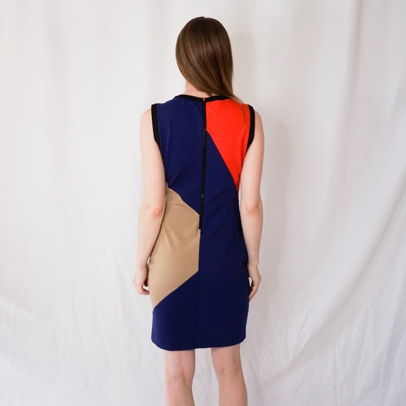 Rachel Roy Color Block NWT Sheath Dress 6 0895 - Picture 6 of 8